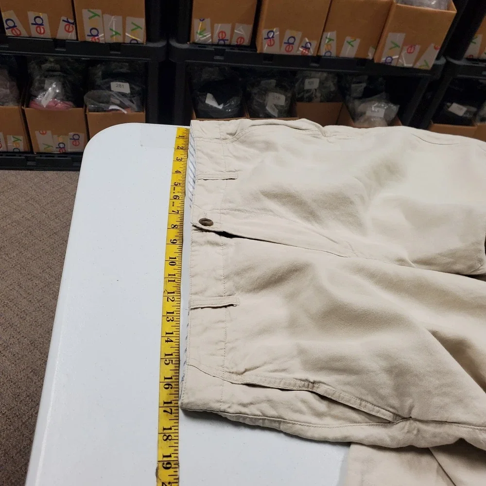 J Crew Mens Irish Linen Cotton Pants 34X32 Straight Leg Beige 73483